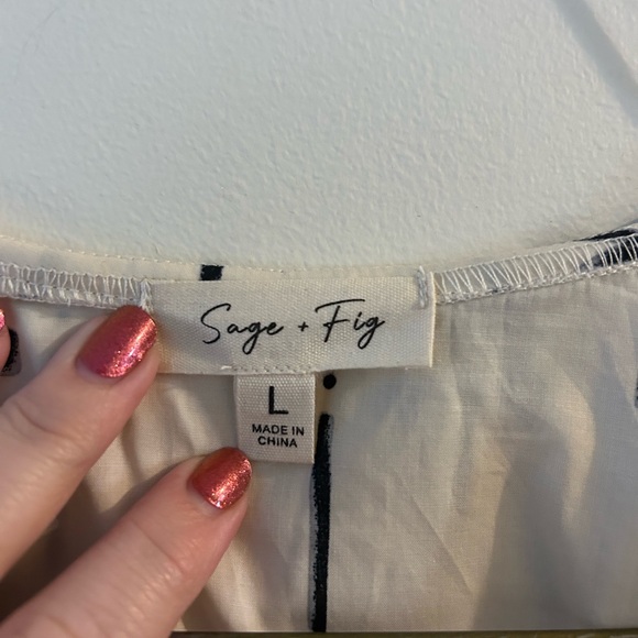 Ruffled Bow-Print Peplum Blouse in Ivory and Black - Picture 4 of 6